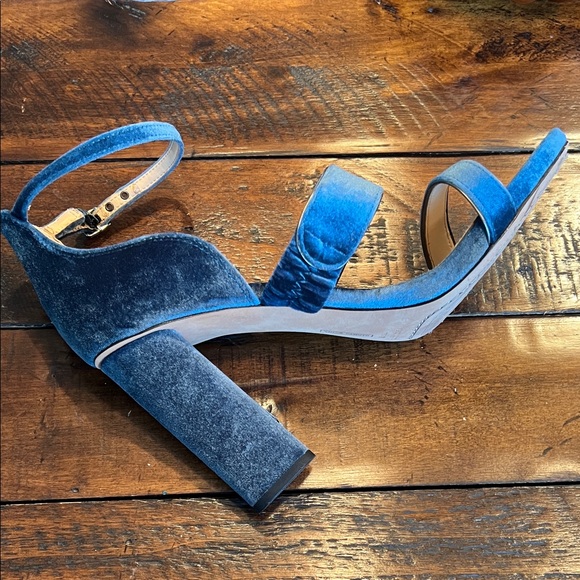 Vince Camuto Robeka Blue Velvet Heeled Sandals - Picture 10 of 10